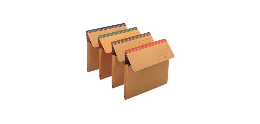 Cartellina a busta Dixie Mec - 200 gr - 33,7 x 26,2 cm - cartoncino avana - blu - Rexel