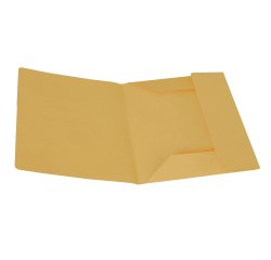 Cartellina 3 lembi - 200 gr - 25 x 33 cm - cartoncino manilla - giallo - Cartotecnica del Garda - conf. 50 pezzi