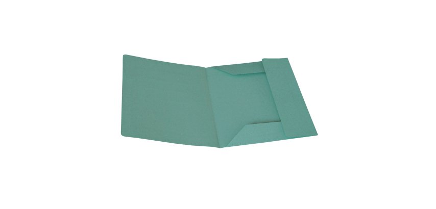 Cartellina 3 lembi - 200 gr - 25 x 33 cm - cartoncino manilla - verde - Cartotecnica del Garda - conf. 50 pezzi