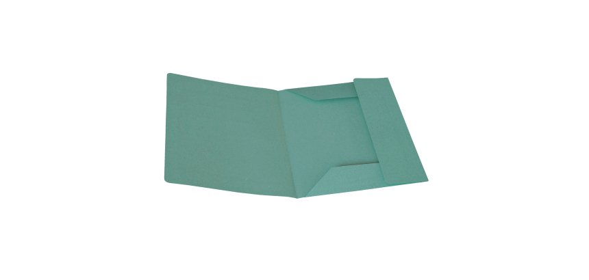 Cartellina 3 lembi - 200 gr - 25 x 33 cm - cartoncino manilla - verde - Cartotecnica del Garda - conf. 50 pezzi