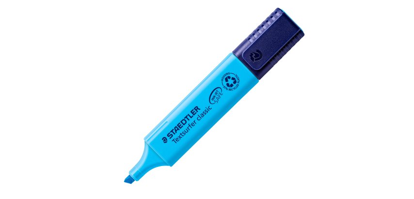 Evidenziatore Textsurfer Classic - punta a scalpello - tratto da 1,0-5,0mm - azzurro - Staedtler