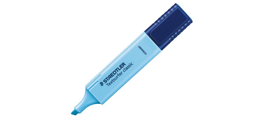 Evidenziatore Textsurfer Classic - punta a scalpello - tratto 1,0-5,0mm - azzurro - Staedtler