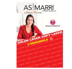 Carta Photo LL 8972 - laser - A4 - 170 gr - 100 fogli - effetto lucido fronte/retro - bianco - As Marri