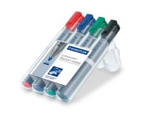Marcatore Lumocolor Flipchart 356 - punta tonda - tratto 2,0mm - astuccio 4 colori - Staedtler
