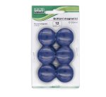 Bottoni magnetici - diametro 3 cm - blu - Lebez - blister 12 pezzi