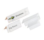 Portanome da tavolo Prisma - 30 x 5 cm - PVC trasparente - Sei Rota - conf. 5 pezzi