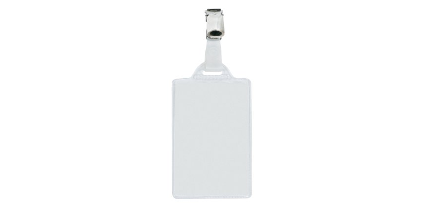 Portanome Pass 1E - clip in metallo - c/cartoncino - 5,5 x 8,5 cm - verticale - Sei Rota - conf. 100 pezzi