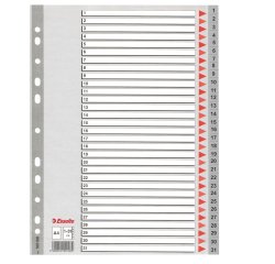 Separatore numerico 1/31 - PPL - A4 - grigio - Esselte