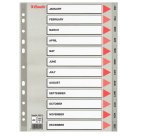 Separatore mensile Gen/Dic - PP - A4 - grigio - Esselte