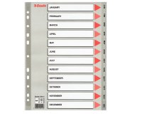 Separatore mensile Gen/Dic - PPL - A4 - grigio - Esselte