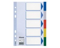 Separatore - 5 tasti colorati - PP - A5 - multicolore - Esselte