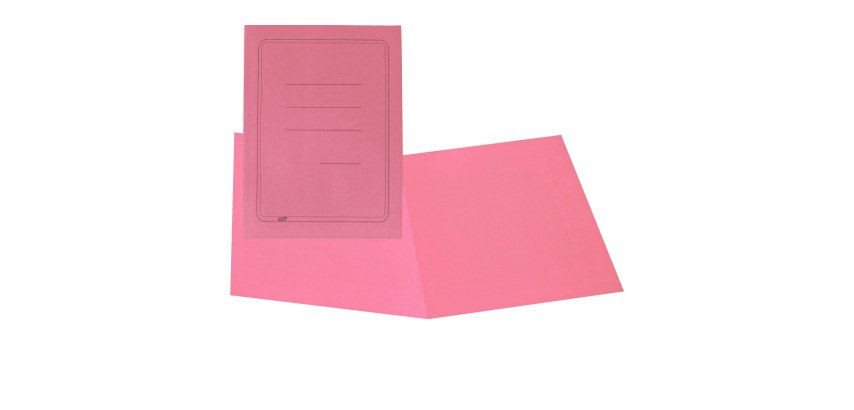 Cartellina semplice con stampa - 145 gr - 25 x 34 cm - rosa - cartoncino manilla - Cartotecnica del Garda - conf. 100 pezzi