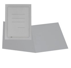 Cartelline semplici - con stampa - cartoncino Manilla 145 gr - 25x34 cm - grigio - Cartotecnica del Garda - conf. 100 pezzi