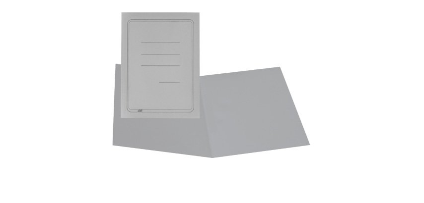 Cartellina semplice con stampa - 145 gr - 25 x 34 cm - grigio - cartoncino manilla - Cartotecnica del Garda - conf. 100 pezzi