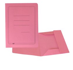 Cartelline 3 lembi - con stampa - cartoncino Manilla 200 gr - 25x33cm - rosa - Cartotecnica del Garda - conf. 50 pezzi