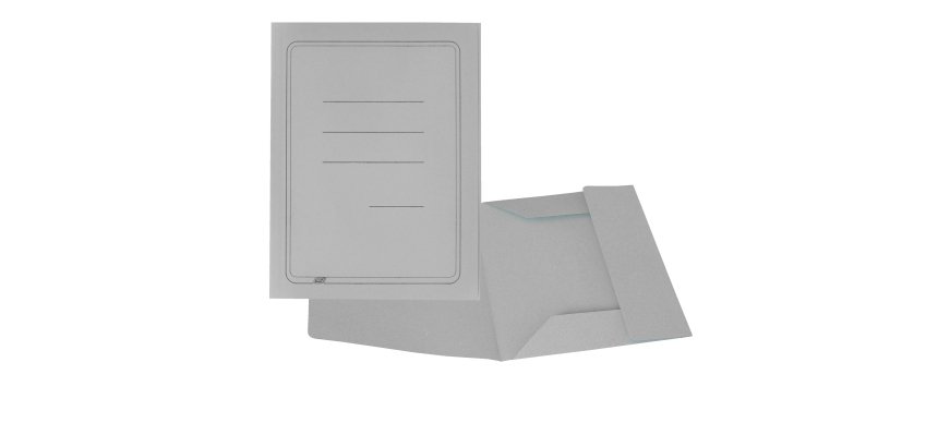 Cartellina 3 lembi con stampa - 200 gr - 25 x 33 cm - cartoncino manilla - grigio - Cartotecnica del Garda - conf. 50 pezzi