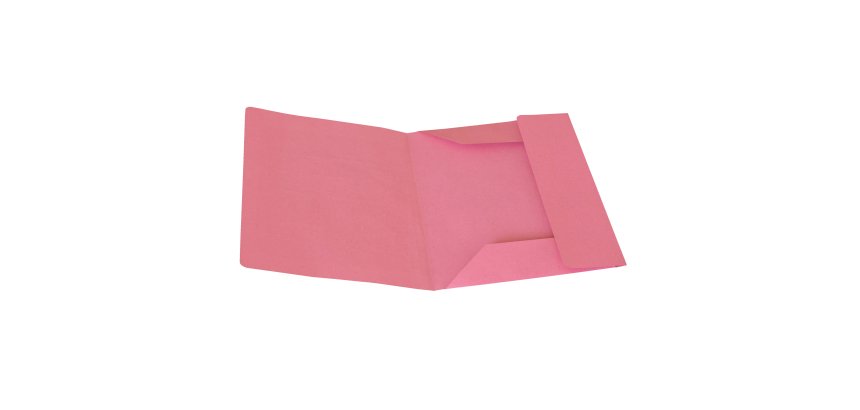 Cartellina 3 lembi - 200 gr - 25 x 33 cm - cartoncino manilla - rosa - Cartotecnica del Garda - conf. 50 pezzi