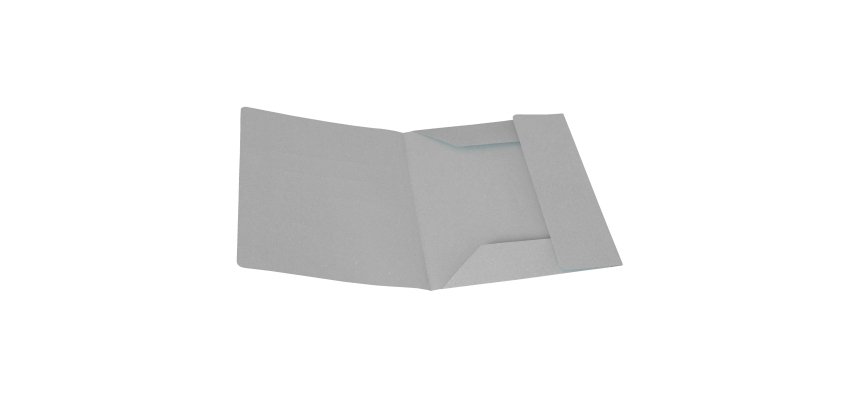 Cartellina 3 lembi - 200 gr - 25 x 33 cm - cartoncino manilla - grigio - Cartotecnica del Garda - conf. 50 pezzi