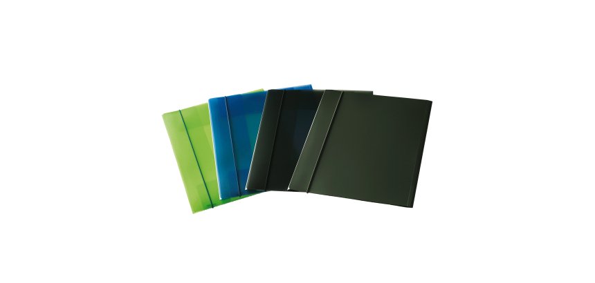 Cartella 3 lembi con elastico - A4 - PP - trasparente blu - Fellowes