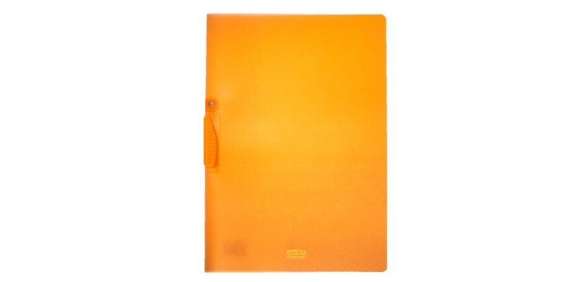 Cartellina con molla Clipper - A4 - PP - trasparente arancio - Fellowes