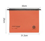 Cartella sospesa Cartesio - cassetto - interasse 33 cm - fondo V - 31,3 x 25 cm - arancio - Bertesi