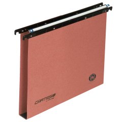 Cartella sospesa Cartesio - cassetto - interasse 33 cm - fondo U - 31,3 x 25 cm - arancio - Bertesi