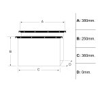 Cartella sospesa Cartesio - cassetto - interasse 38 cm - fondo V - 36 x 25 cm - arancio - Bertesi