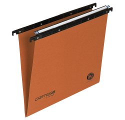 Cartella sospesa Cartesio - cassetto - interasse 39 cm - fondo V - 37 x 25 cm - arancio - Bertesi