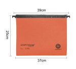 Cartella sospesa Cartesio - cassetto - interasse 39 cm - fondo V - 37 x 25 cm - arancio - Bertesi