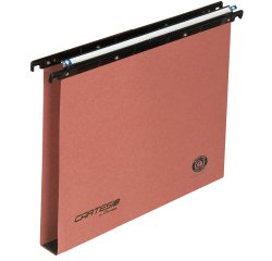 Cartella sospesa Cartesio - cassetto - interasse 39 cm - fondo U - 37 x 25 cm - arancio - Bertesi