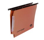 Cartella sospesa Cartesio - armadio - interasse 33 cm - fondo V - 33 x 28 cm - arancio - Bertesi
