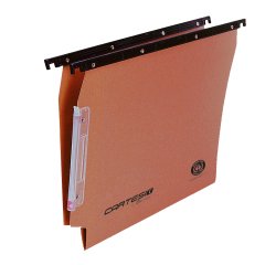 Cartella sospesa Cartesio - armadio - interasse 33 cm - fondo V - 33 x 28 cm - arancio - Bertesi