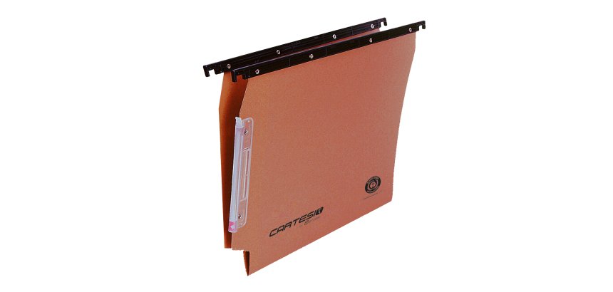 Cartella sospesa Cartesio - armadio - interasse 33 cm - fondo V - 33 x 28 cm - arancio - Bertesi