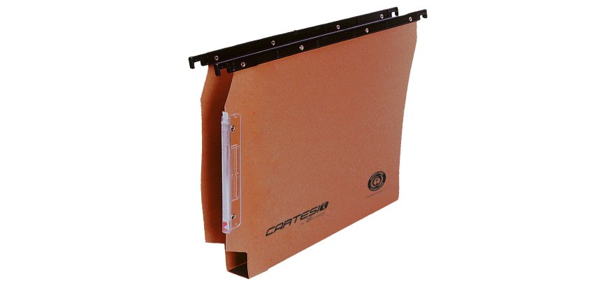 Cartella sospesa Cartesio Eco-logica - armadio - 33 cm - fondo U - 33 x 28 cm - arancio - Bertesi