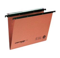 Cartella sospesa Cartesio Plus - cassetto - interasse 33 cm - fondo V - 31,3 x 25 cm - arancio - Bertesi