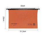 Cartella sospesa Cartesio Plus - cassetto - interasse 33 cm - fondo V - 31,3 x 25 cm - arancio - Bertesi