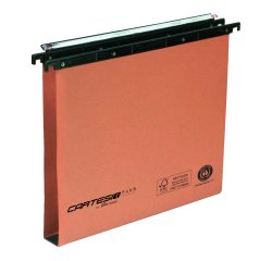 Cartella sospesa Cartesio Plus - cassetto - interasse 33 cm - fondo U - 31,3 x 25 cm - arancio - Bertesi