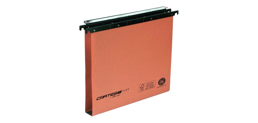 Cartella sospesa Cartesio Plus - cassetto - interasse 33 cm - fondo U - 31,3 x 25 cm - arancio - Bertesi