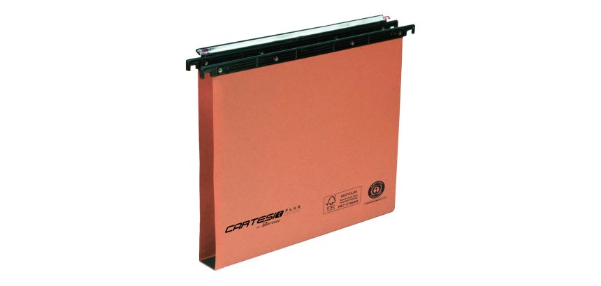 Cartella sospesa Cartesio Plus - cassetto - interasse 33 cm - fondo U - 31,3 x 25 cm - arancio - Bertesi