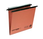 Cartella sospesa Cartesio Plus - cassetto - interasse 39 cm - fondo V - 37 x 25 cm -  arancio - Bertesi