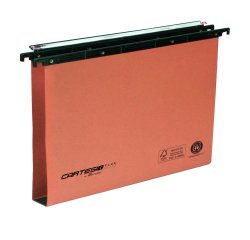 Cartella sospesa Cartesio Plus - cassetto - interasse 39 cm - fondo U - 37 x 25 cm -  arancio - Bertesi
