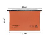 Cartella sospesa Cartesio Plus - cassetto - interasse 39 cm - fondo U - 37 x 25 cm -  arancio - Bertesi