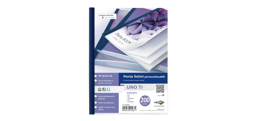 Portalistini personalizzabile Uno TI - 22x30 cm - 200 buste - blu - Sei Rota