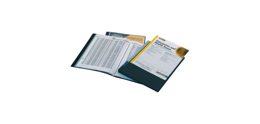 Portalistini personalizzabile Display - 21,5 x 30 cm - 20 buste - nero - Fellowes