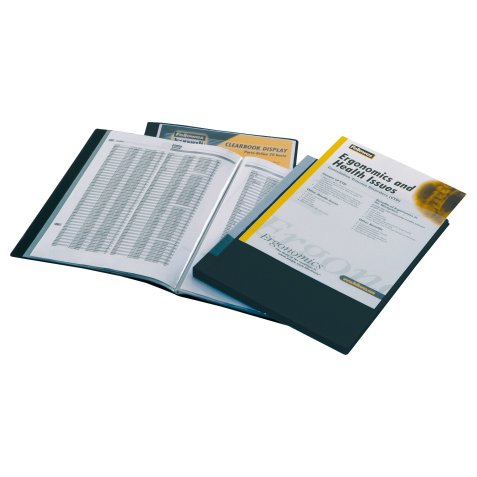 Portalistini personalizzabile Display - 21,5 x 30 cm - 20 buste - nero - Fellowes