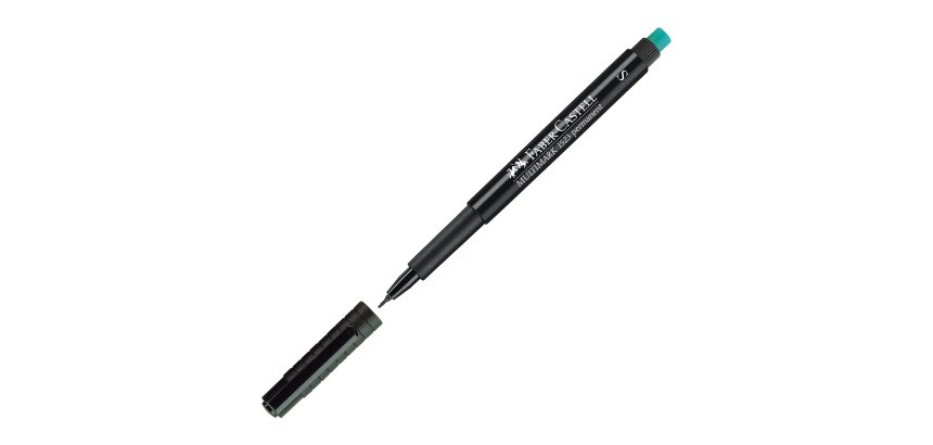 Pennarello Multimark universale permanente con gomma - punta superfine 0,4mm - nero  - Faber-Castell