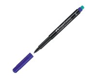 Pennarello Multimark universale permanente con gomma - punta media 1,0mm - blu - Faber-Castell