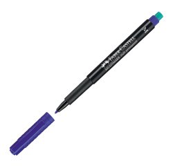 Pennarello Multimark universale permanente con gomma - punta media 1,0mm - blu - Faber-Castell