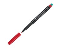 Pennarello Multimark universale permanente con gomma - punta media 1,0mm - rosso - Faber-Castell