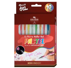 Koh-I-Noor NAGP10P gel pen Capped gel pen Blue, Green, Orange, Pink, Red, Violet, White, Yellow 10 pc(s)